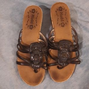 Mudd cork wedge sandals